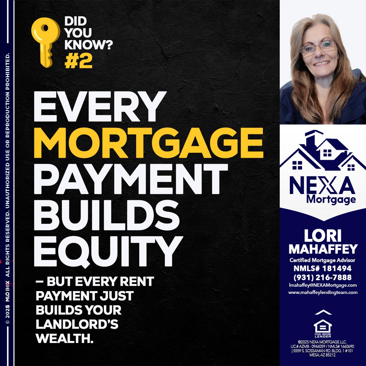 DID YOU KNOW? - Lori Mahaffey -Senior Loan Officer, Certified Mortgage Advisor