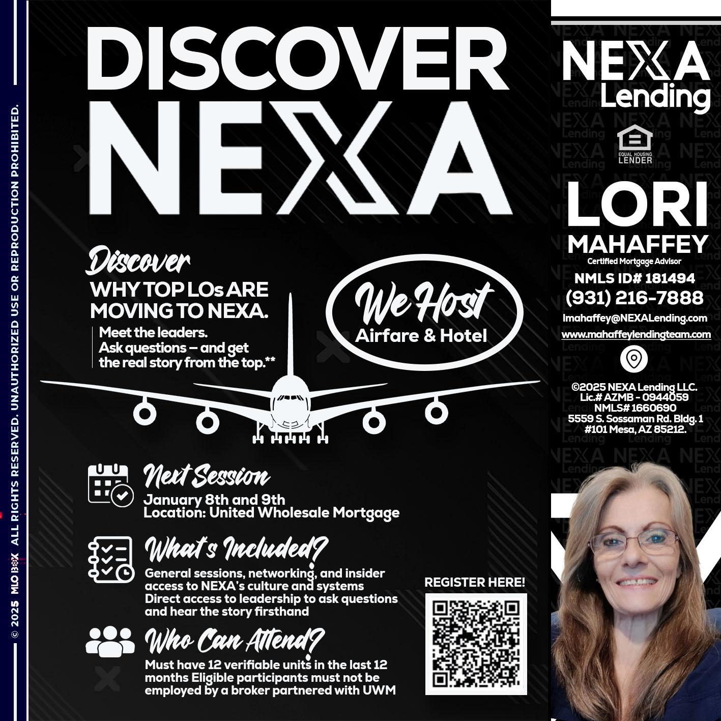 DISCOVER NEXA - Lori Mahaffey -Senior Loan Officer, Certified Mortgage Advisor