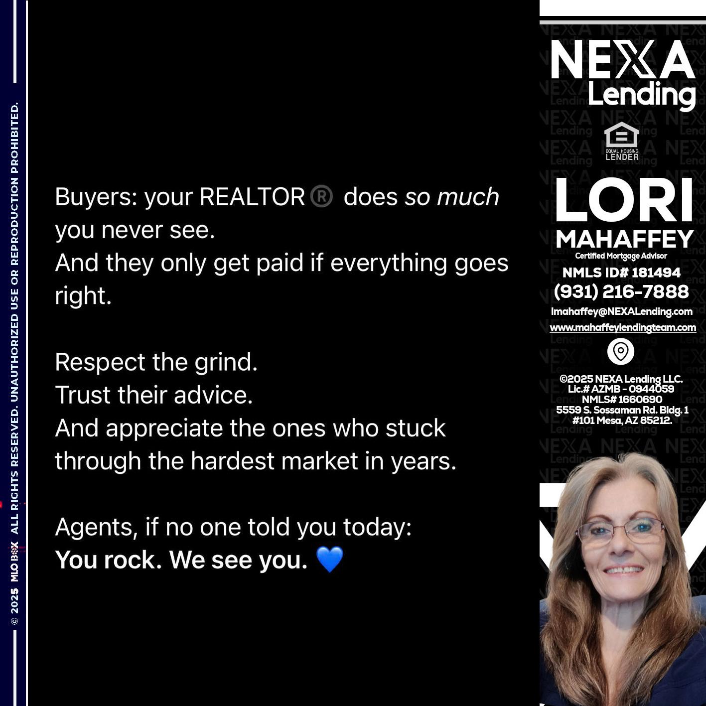 BUYERS - Lori Mahaffey -Senior Loan Officer, Certified Mortgage Advisor