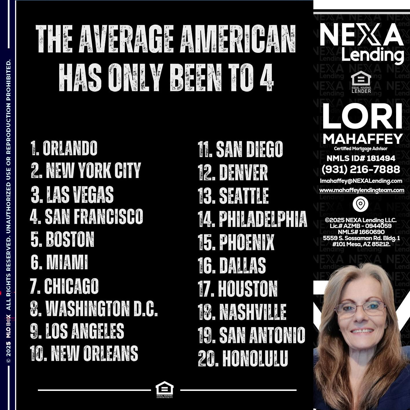 THE AVERAGE AMERICAN - Lori Mahaffey -Senior Loan Officer, Certified Mortgage Advisor