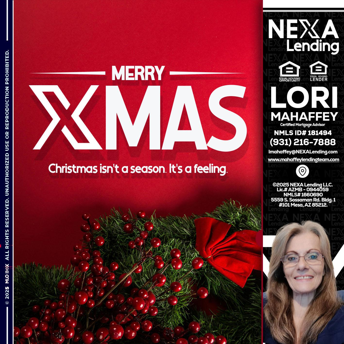 merry xmas - Lori Mahaffey -Senior Loan Officer, Certified Mortgage Advisor