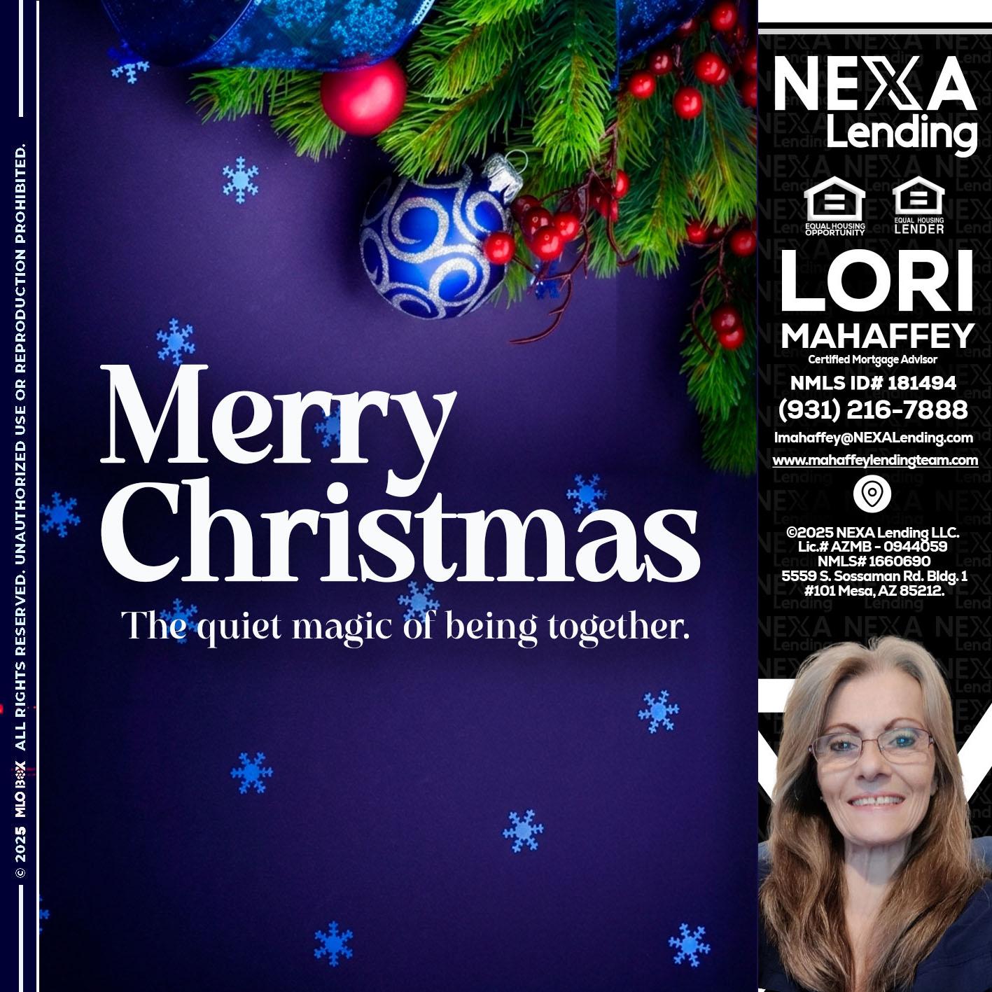 merry christmas - Lori Mahaffey -Senior Loan Officer, Certified Mortgage Advisor