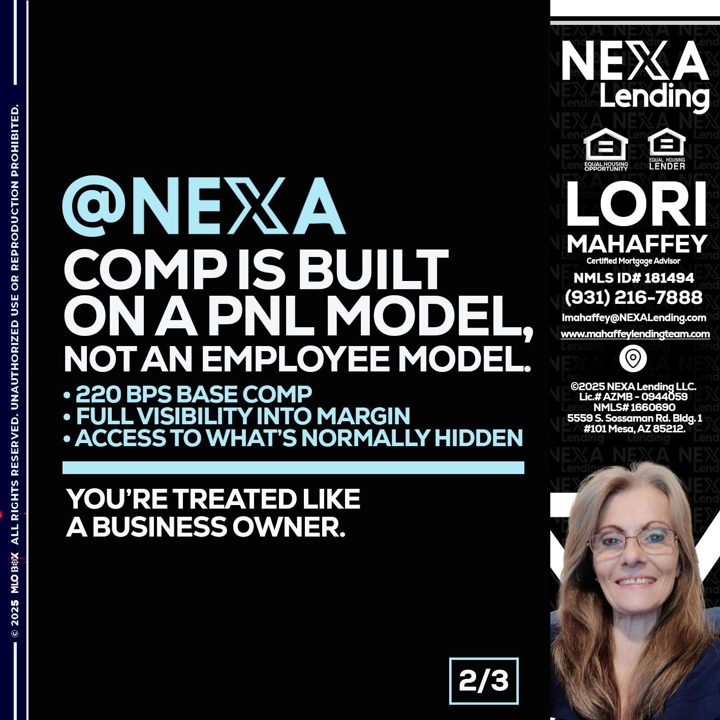 2 OF 3 - Lori Mahaffey -Senior Loan Officer, Certified Mortgage Advisor