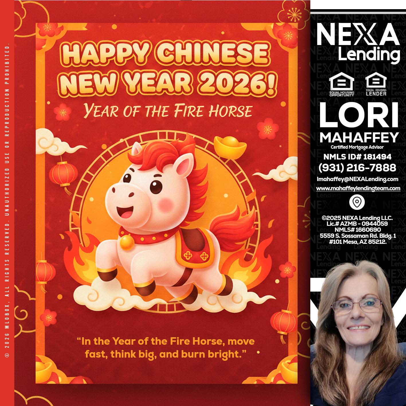 happy Chinese new year - Lori Mahaffey -Senior Loan Officer, Certified Mortgage Advisor