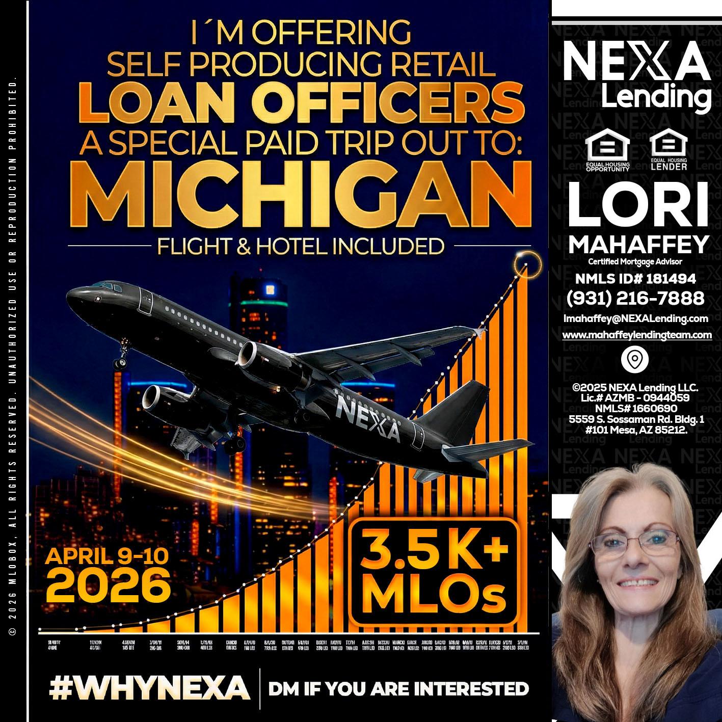 3.5K - Lori Mahaffey -Senior Loan Officer, Certified Mortgage Advisor