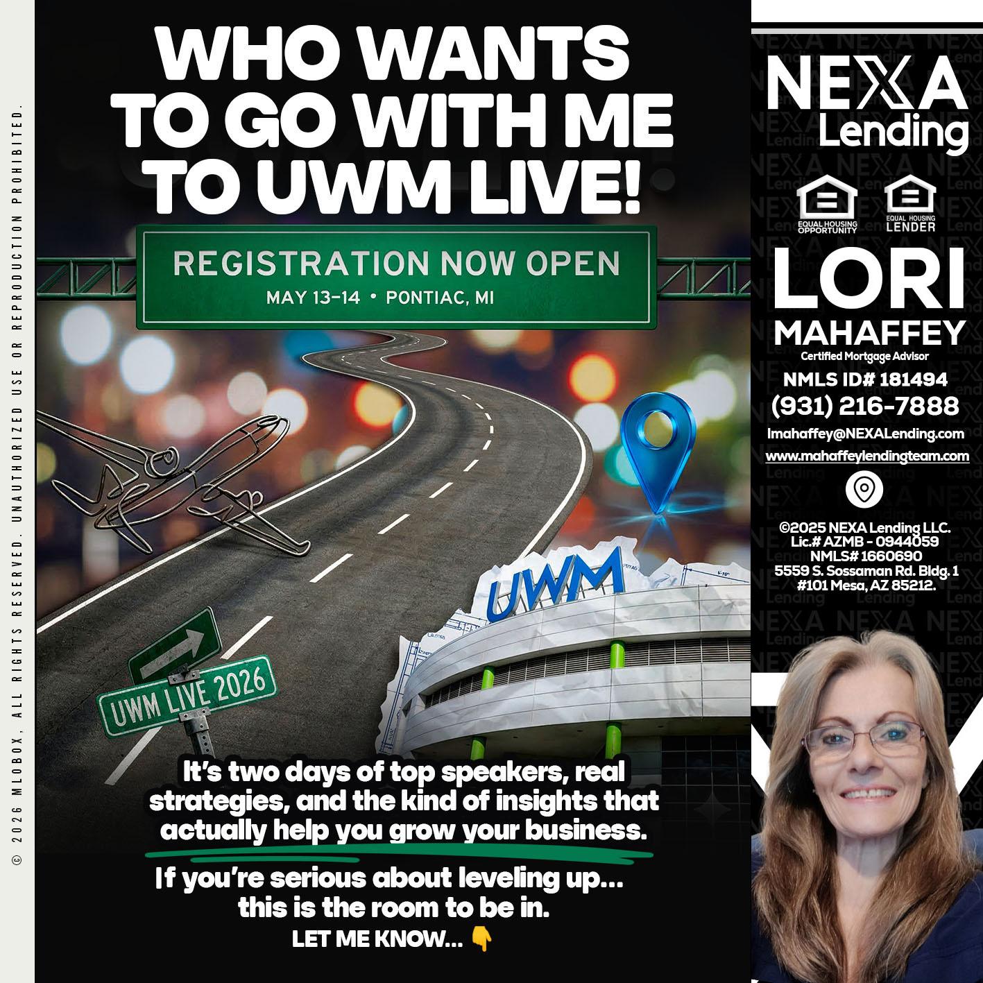 WHO WANTS - Lori Mahaffey -Senior Loan Officer, Certified Mortgage Advisor