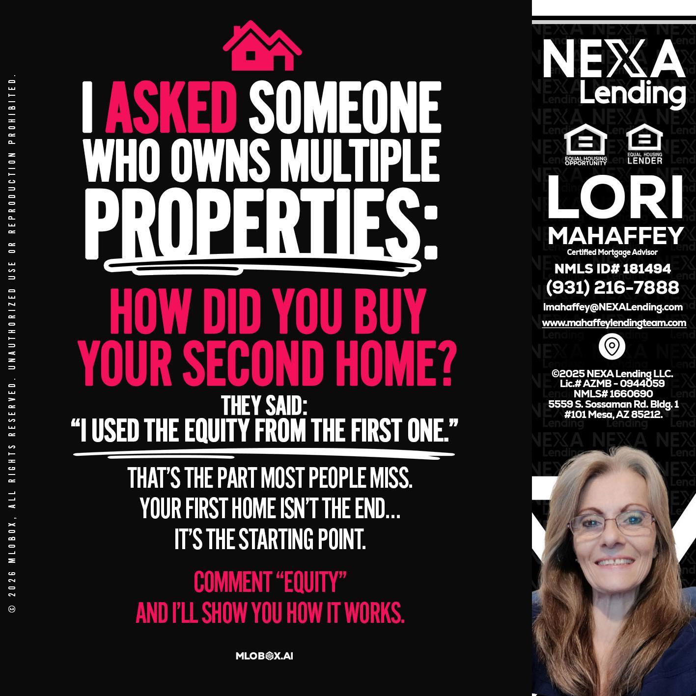 I ASKED SOMEONE - Lori Mahaffey -Senior Loan Officer, Certified Mortgage Advisor