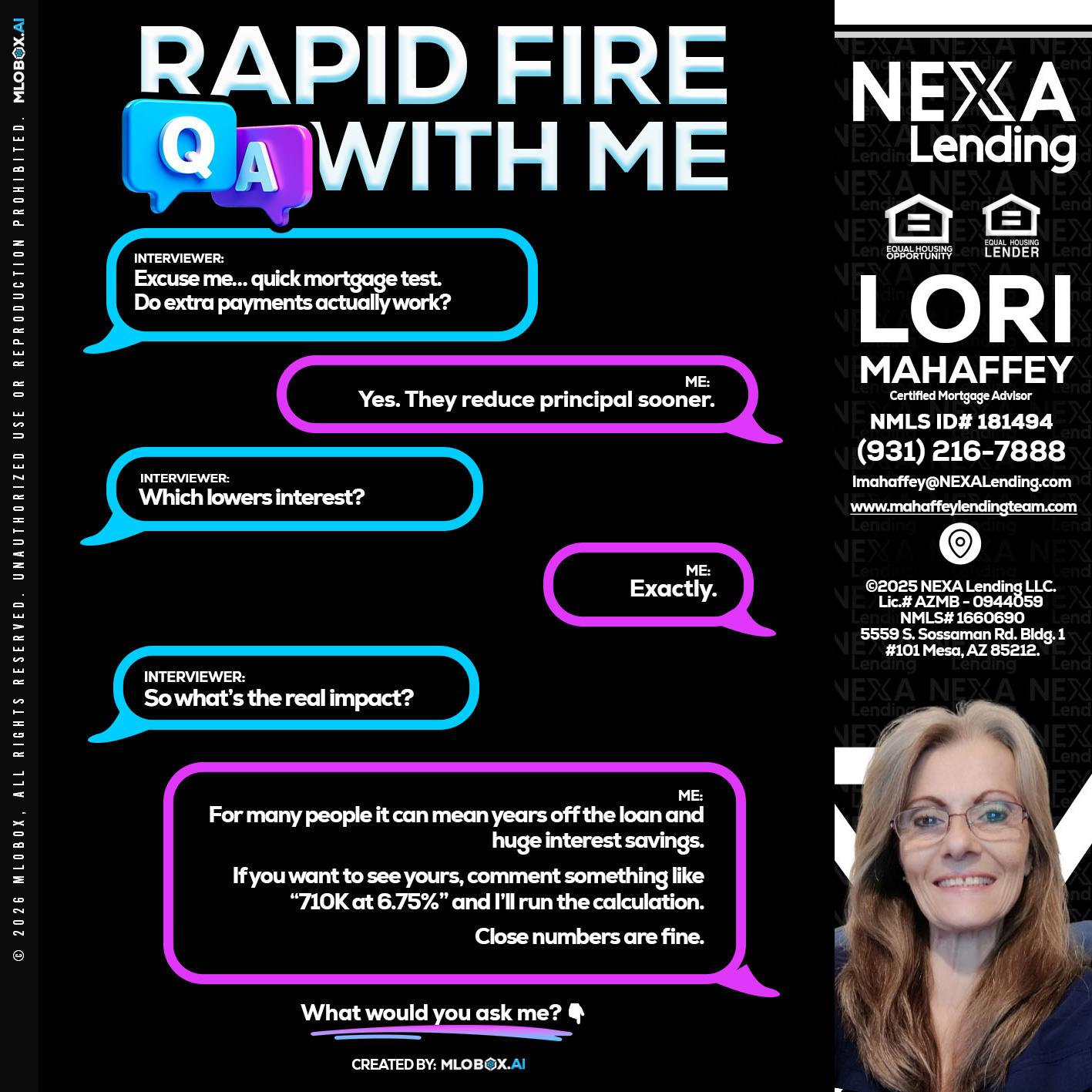 RAPID QA - Lori Mahaffey -Senior Loan Officer, Certified Mortgage Advisor