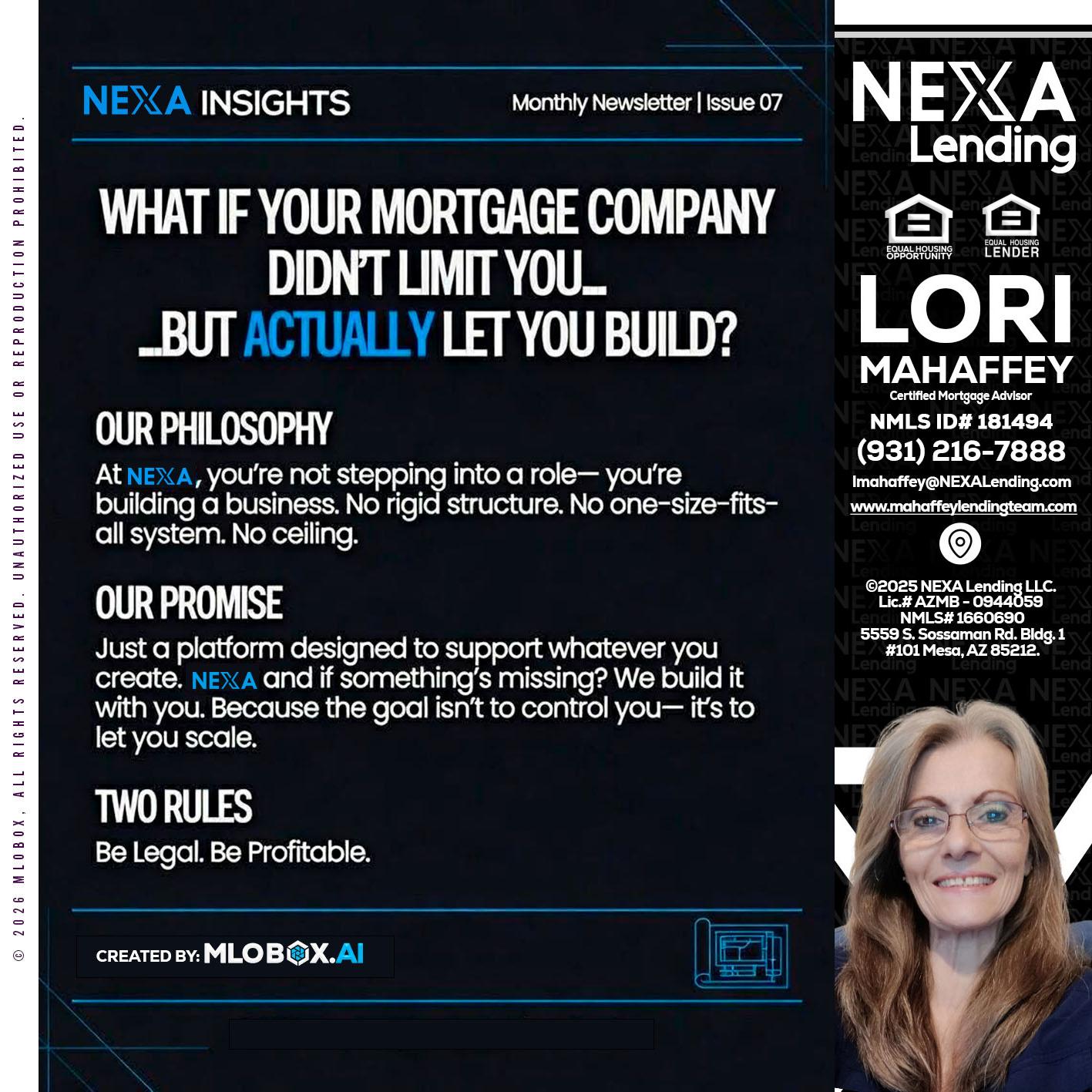 NEXA INSIGHTS - Lori Mahaffey -Senior Loan Officer, Certified Mortgage Advisor